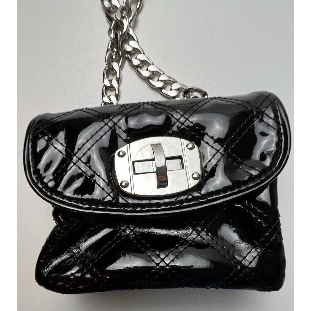 White House Black Market Patent Small Cross Body Fanny Pack Convertible Handbag - Picture 7 of 9